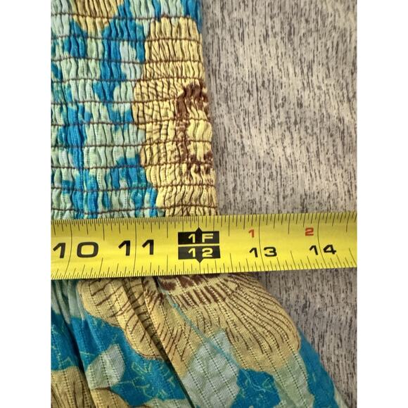 Free People Adriel Dress Floral Tiered Cami Smocked Boho Prairie Hawaiian NWT XS - Picture 9 of 10